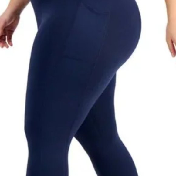 ID Ideology Womens Compression High-Waist Indigo Sea - Picture 3 of 6